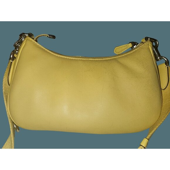 Coach Teri Yellow Shoulder Bag With Signature Quilted Crossbody - Picture 8 of 16